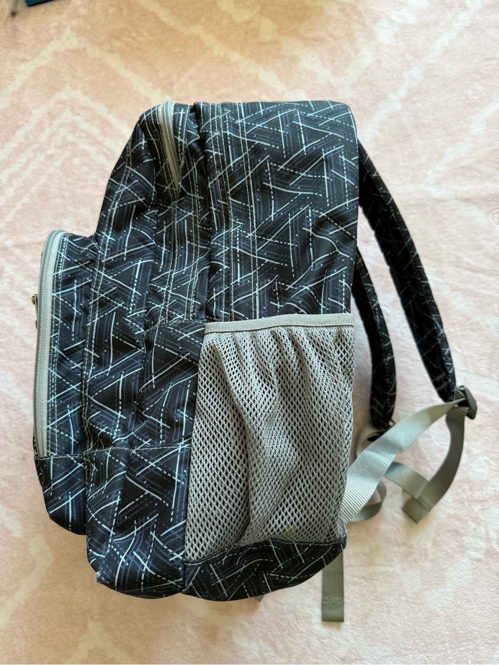 LL Bean Large Geometric Black Backpack Deluxe Book Pack 37L - Picture 10 of 14